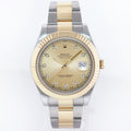2025 RSC PAPERS Rolex Datejust II 2 Champagne Diamond 116333 Two-Tone Gold Watch