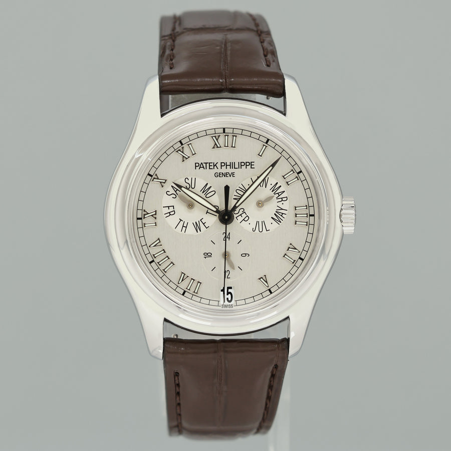 PAPERS MINT Patek Philippe White Gold Annual Calendar 5035G Calatrava Roman Watch