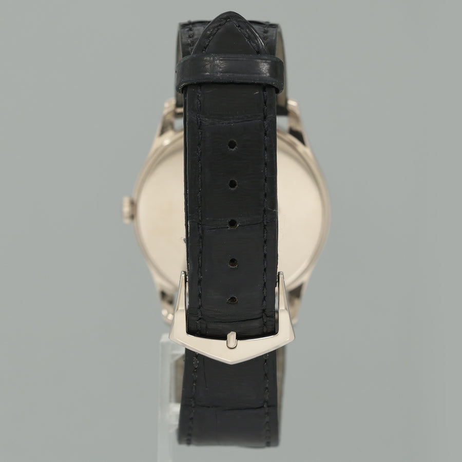 PAPERS MINT Patek Philippe 5196G 37mm white Gold Calatrava Black Leather Watch Box