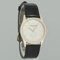 PAPERS MINT Patek Philippe 5196G 37mm white Gold Calatrava Black Leather Watch Box