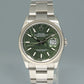 2021 NEW PAPERS Rolex DateJust Green Palm 126234 Steel Oyster White Gold Watch Box