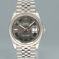2025 NEW PAPERS Rolex DateJust 36mm Wimbledon Stick 126234 Steel Jubilee White Gold Watch