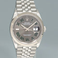 2025 NEW PAPERS Rolex DateJust 36mm Wimbledon Stick 126234 Steel Jubilee White Gold Watch