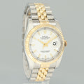 2010 MINT Rolex DateJust 116233 Jubilee Two Tone Gold Steel White Stick 36mm Watch