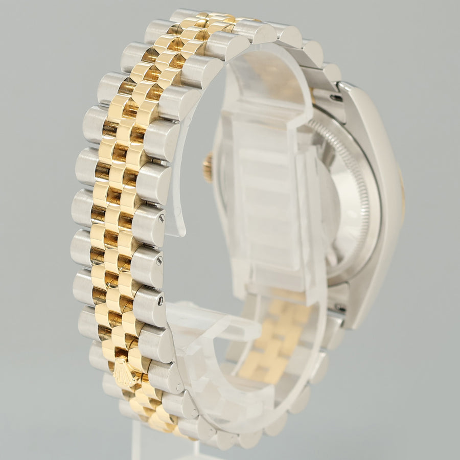 2010 MINT Rolex DateJust 116233 Jubilee Two Tone Gold Steel White Stick 36mm Watch