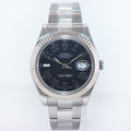 PAPERS MINT Rolex DateJust 2 Wimbledon White Gold Fluted Bezel 116334 Watch Box
