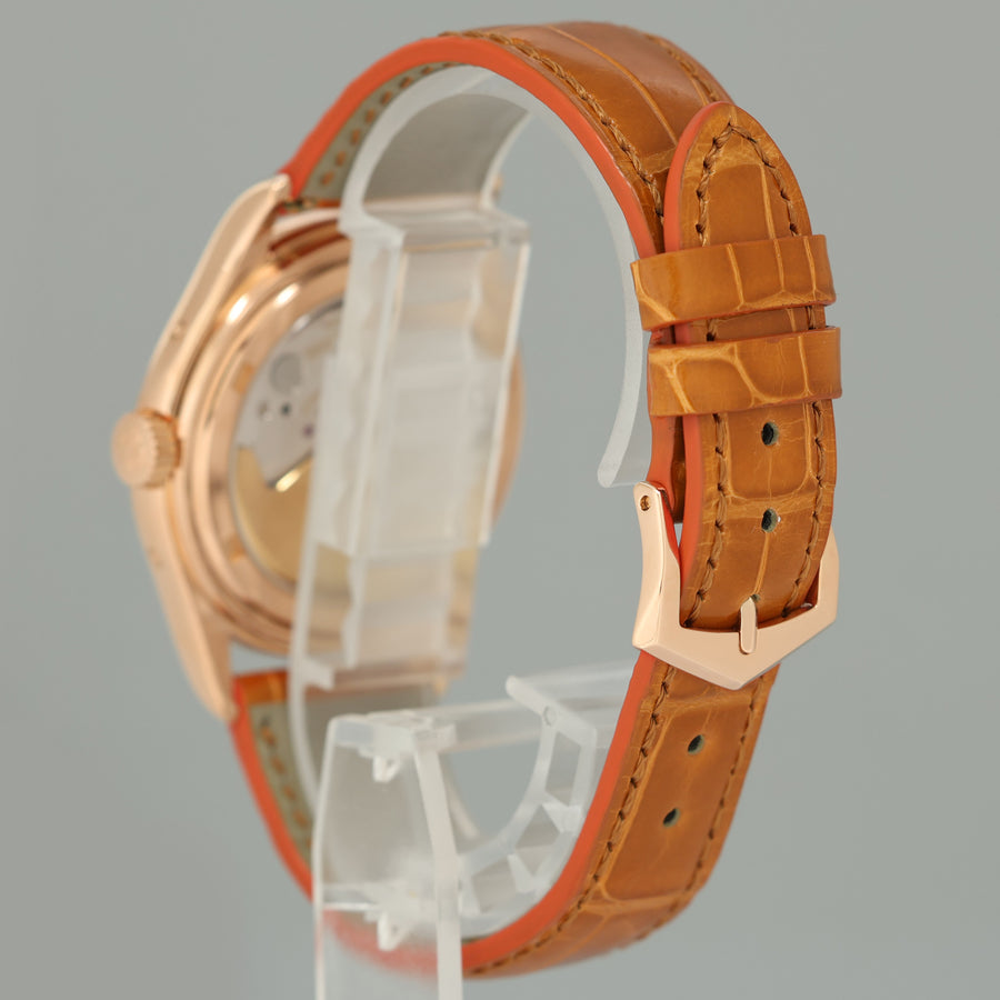 PAPERS MINT Patek Philippe Rose Gold Annual Calendar 5035R White Roman 37mm Watch
