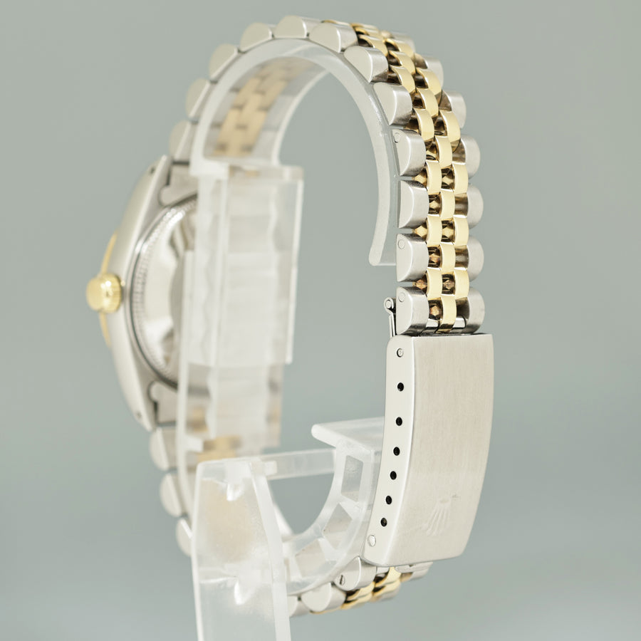 MINT Ladies Rolex 68273 Two Tone 18k Yellow Gold Fluted Steel 31mm Pearl Diamond Watch
