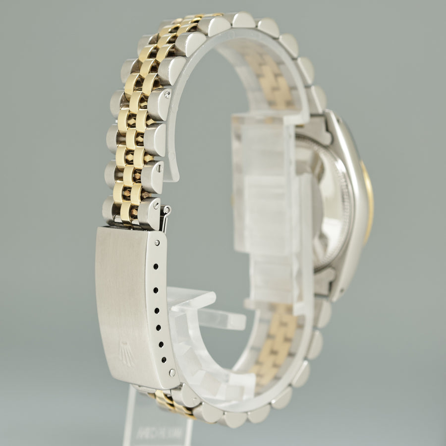 MINT Ladies Rolex 68273 Two Tone 18k Yellow Gold Fluted Steel 31mm Pearl Diamond Watch