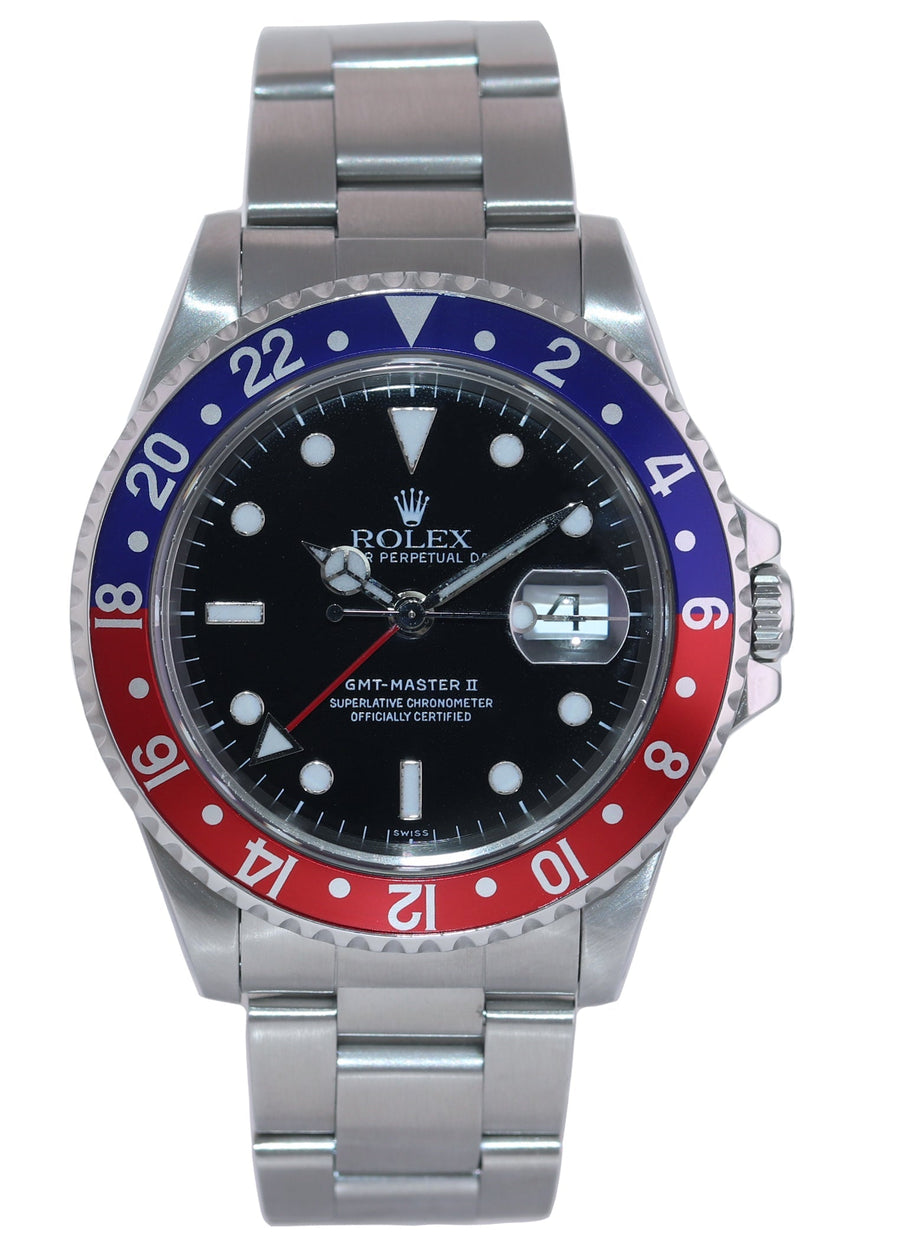 MINT Rolex GMT-Master II Pepsi Blue Red Steel 16700 40mm Watch Box