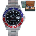 MINT Rolex GMT-Master II Pepsi Blue Red Steel 16700 40mm Watch Box