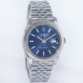 MINT 2023 Rolex DateJust 41 Blue Motif Stick Jubilee Fluted 126334 Watch Box