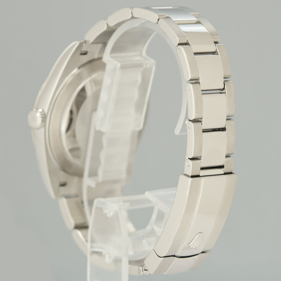 2019 MINT Rolex DateJust 41 Black Stick Oyster White Gold Fluted 126334 Watch Box