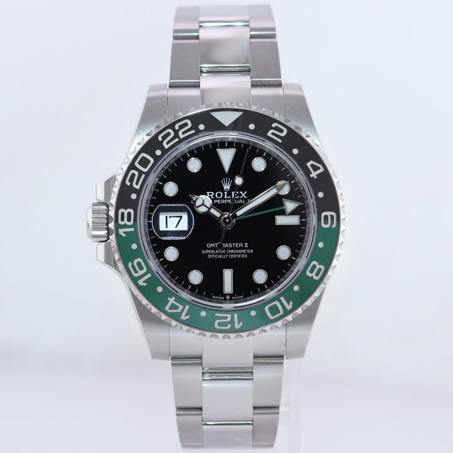 2026 NEW PAPERS Rolex 126720VTNR GMT-Master II Sprite Green Black Oyster Steel Watch