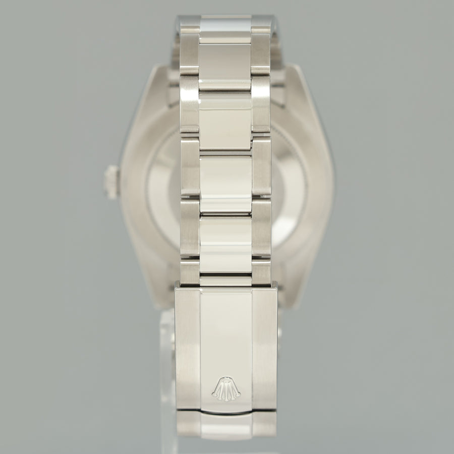 2019 MINT Rolex DateJust 41 Black Stick Oyster White Gold Fluted 126334 Watch Box