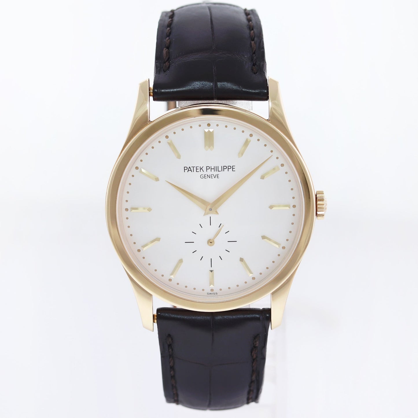 MINT 5196J Patek Philippe 37mm Yellow Gold Calatrava Leather Watch Box