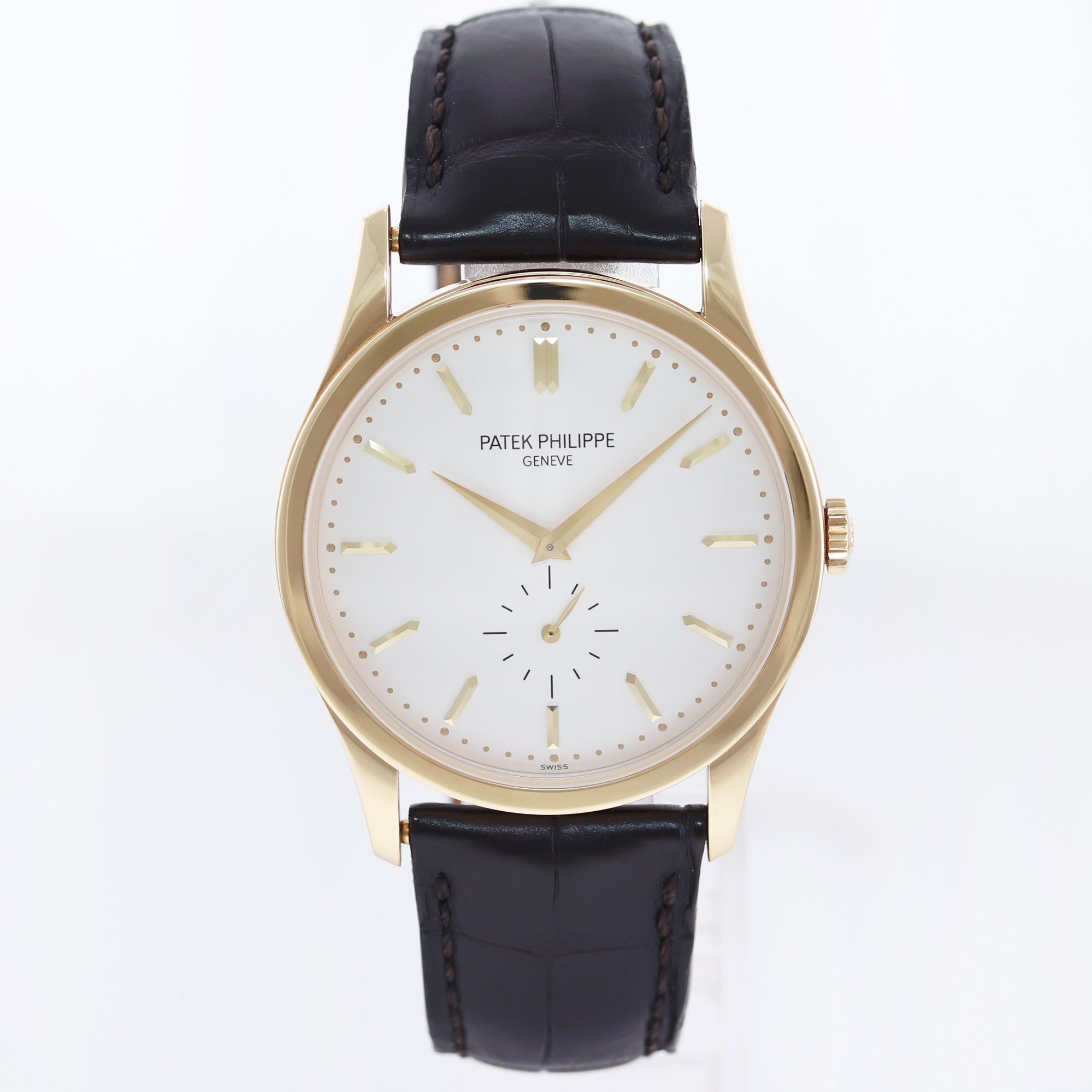 MINT 5196J Patek Philippe 37mm Yellow Gold Calatrava Leather Watch Box