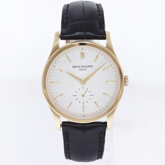 MINT 5196J Patek Philippe 37mm Yellow Gold Calatrava Leather Watch Box