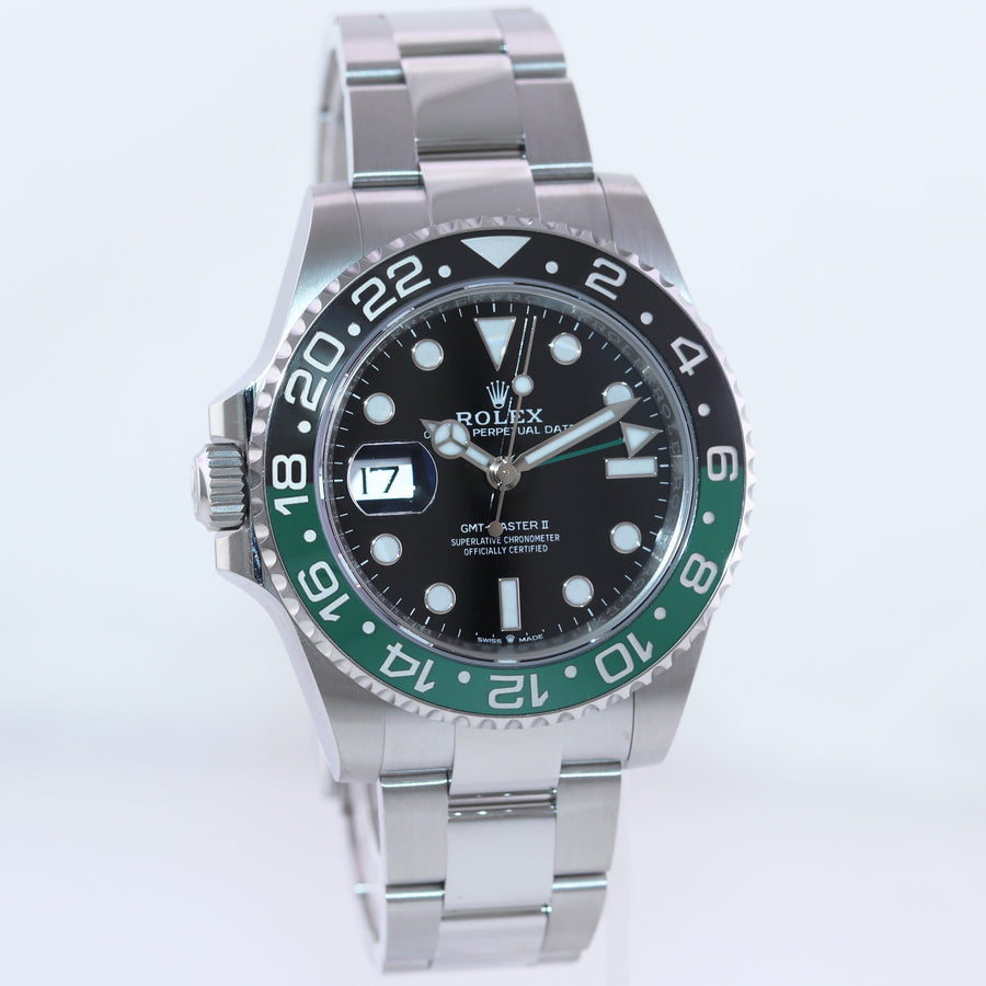 2026 NEW PAPERS Rolex 126720VTNR GMT-Master II Sprite Green Black Oyster Steel Watch