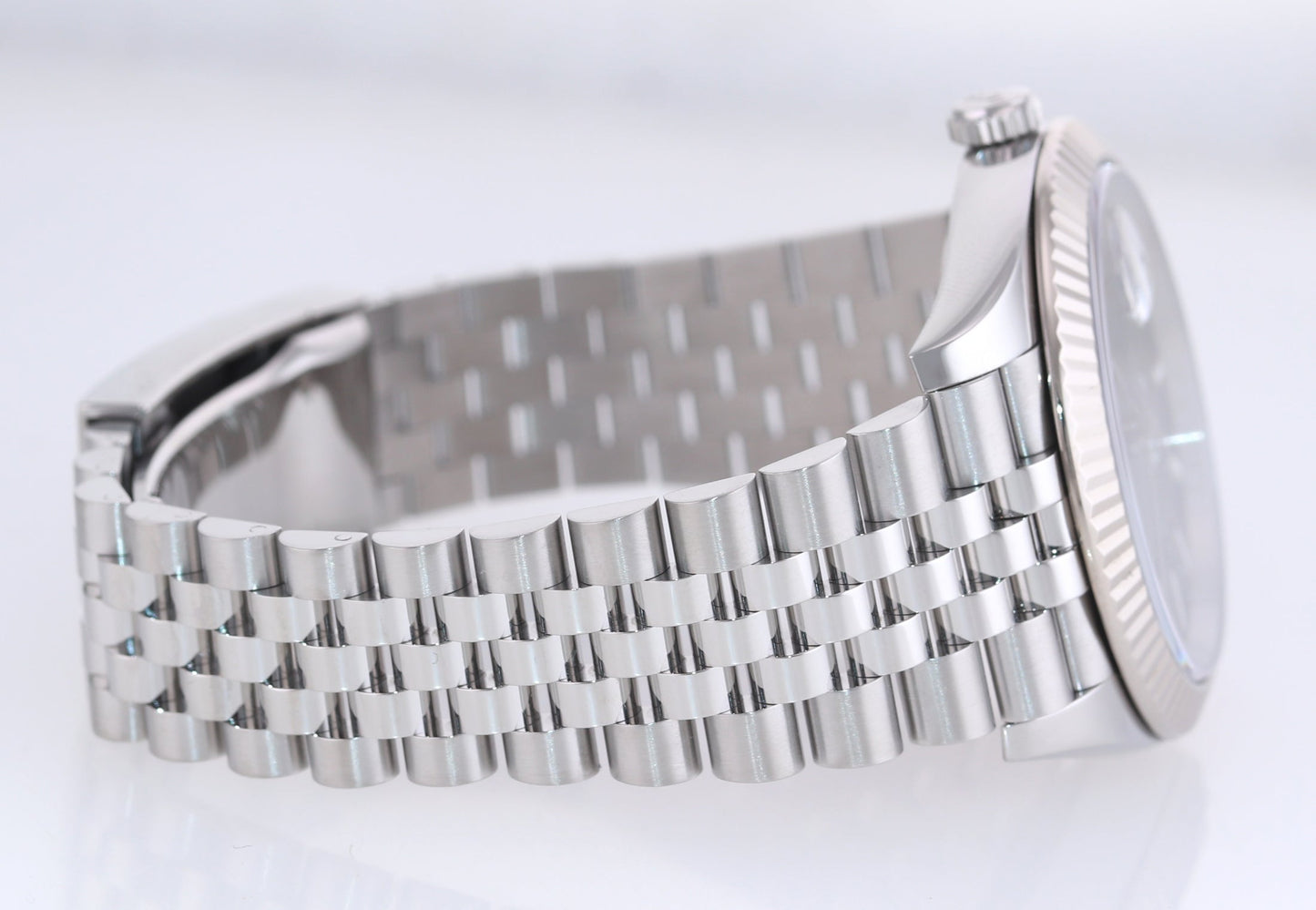 2023 NEW PAPERS Rolex DateJust 41 Black 126334 Steel White Gold Fluted Jubilee Watch