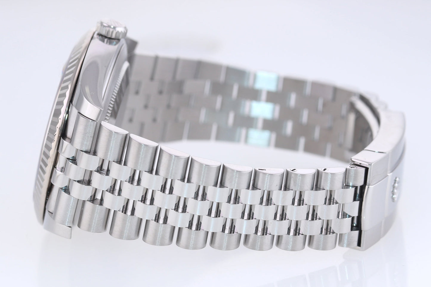 2023 NEW PAPERS Rolex DateJust 41 Black 126334 Steel White Gold Fluted Jubilee Watch