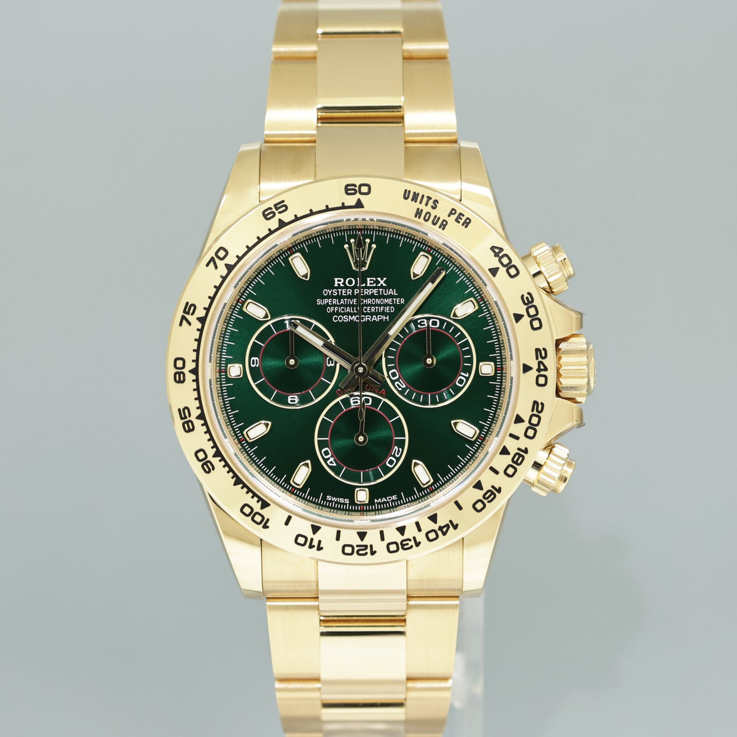 STICKERS NEW PAPERS Rolex Daytona 116508 Green Yellow Gold Chrono Watch Box