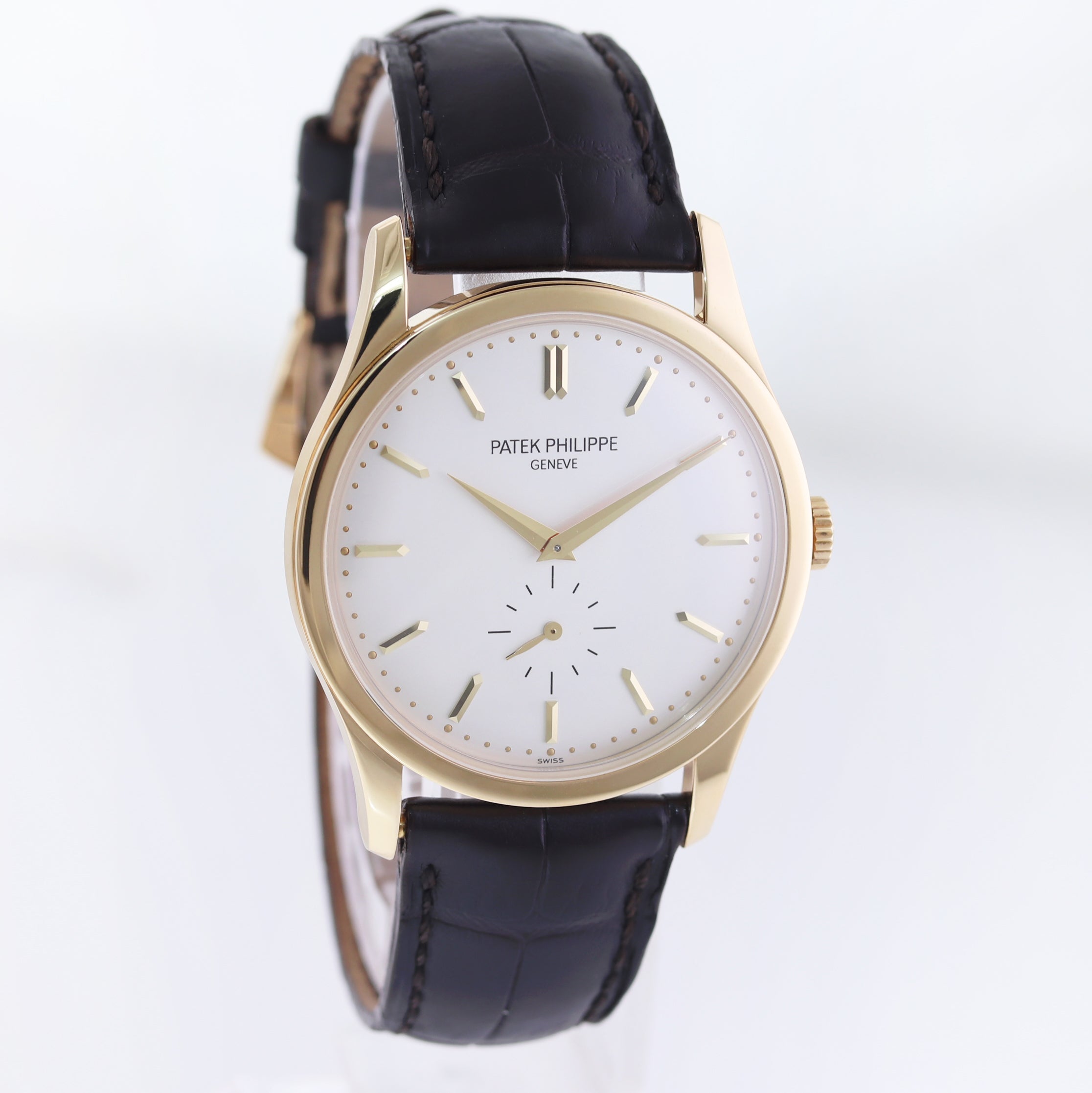 MINT 5196J Patek Philippe 37mm Yellow Gold Calatrava Leather Watch Box