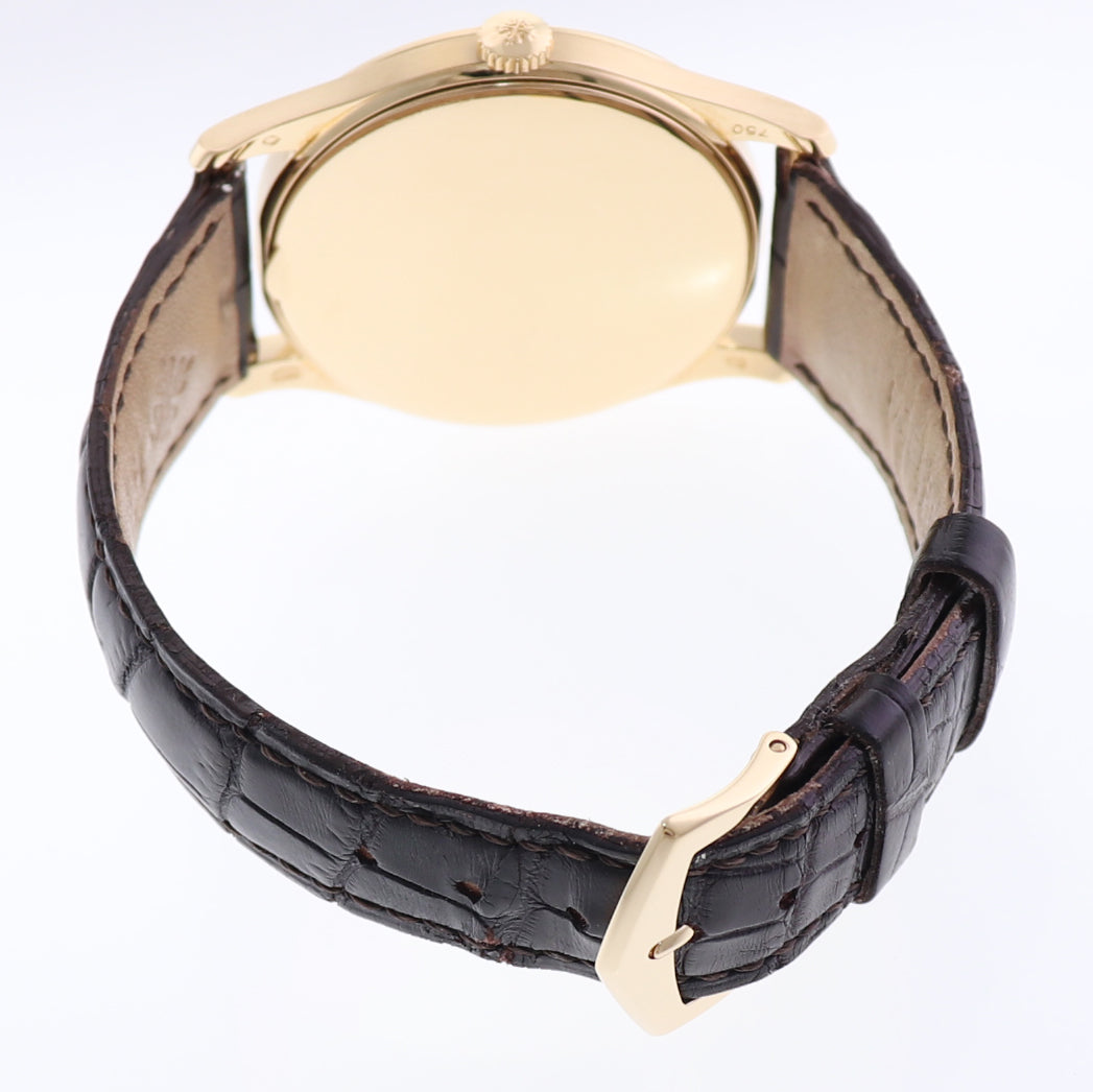 MINT 5196J Patek Philippe 37mm Yellow Gold Calatrava Leather Watch Box