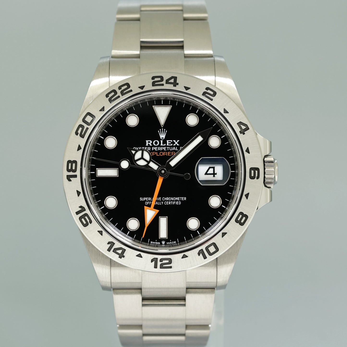 2023 MINT Rolex Explorer II 42mm 226570 Black Dial Steel Date Watch Box