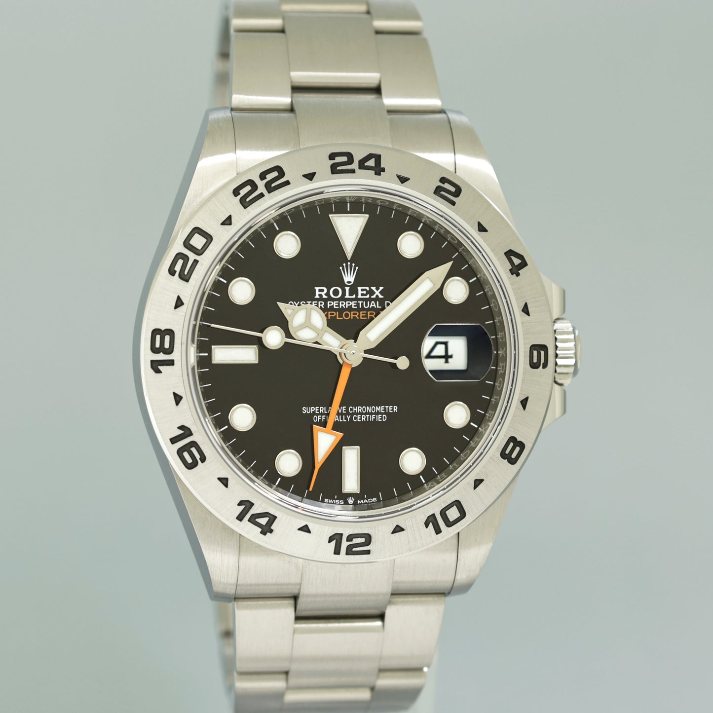 2023 MINT Rolex Explorer II 42mm 226570 Black Dial Steel Date Watch Box