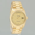 PAPERS MINT Rolex President Day-Date Champagne Roman 18038 Quickset Gold Watch