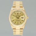 MINT Rolex President Day Date 18038 Yellow Gold Champagne Quickset Watch