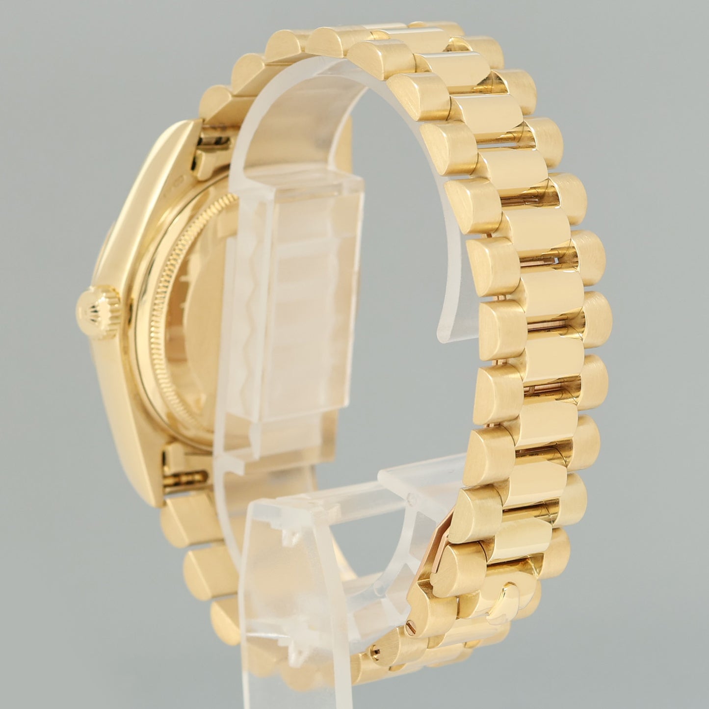 MINT Rolex President Day Date 18038 Yellow Gold Champagne Quickset Watch
