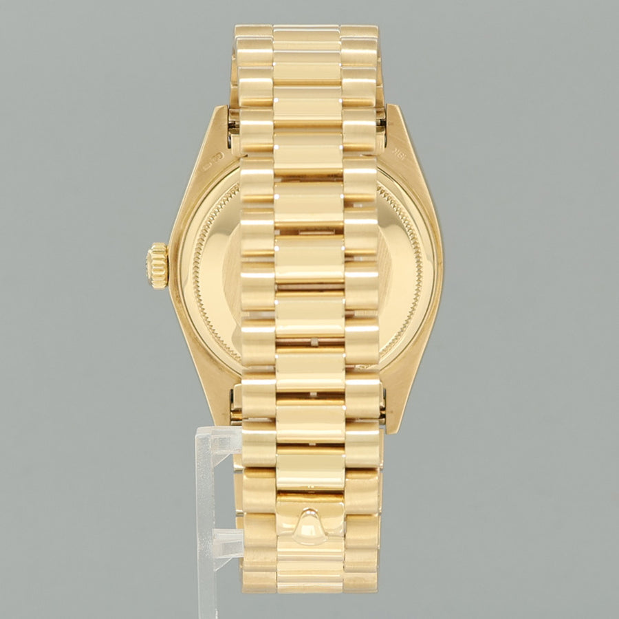 MINT Rolex President Day Date 18038 Yellow Gold Champagne Quickset Watch