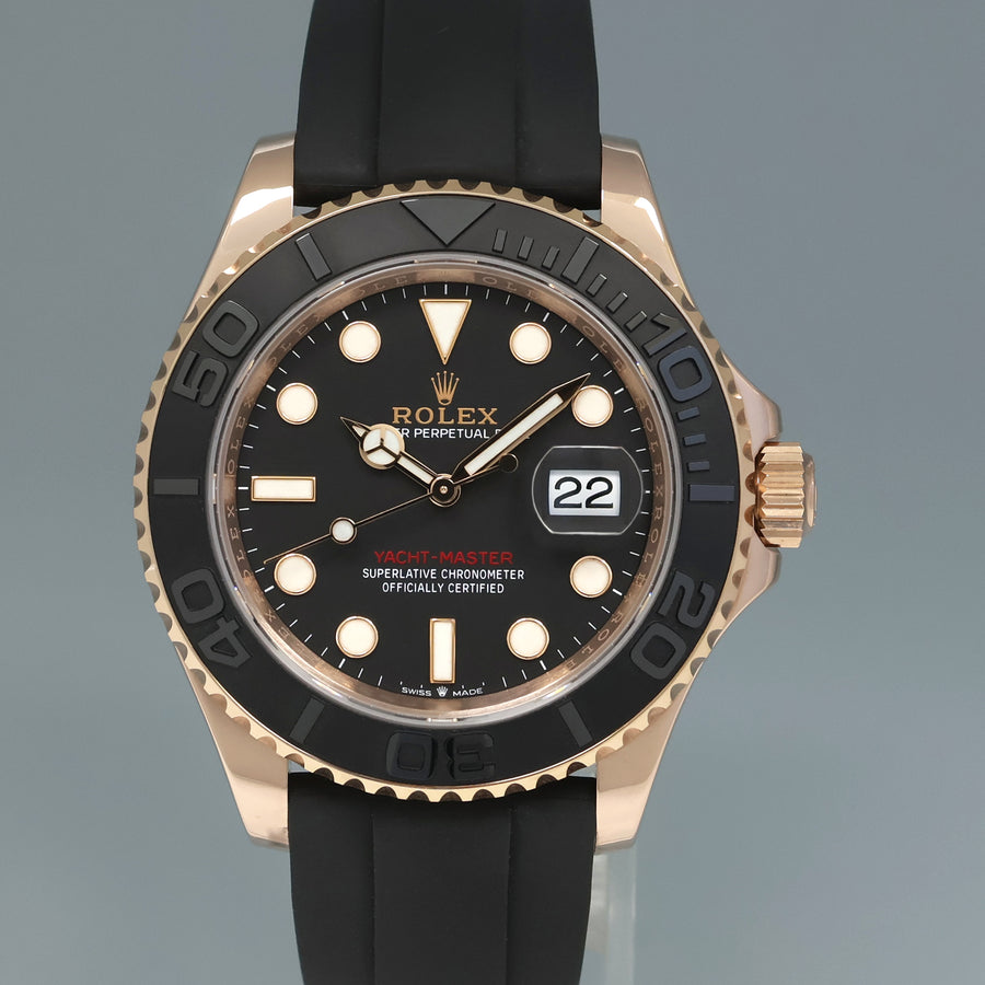 2022 NEW PAPERS Rolex Yacht-Master 126655 Everose 40mm Oysterflex Watch Box