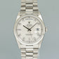 MINT Rolex President Day Date 36mm Silver Diamond 18206 Platinum Watch Box