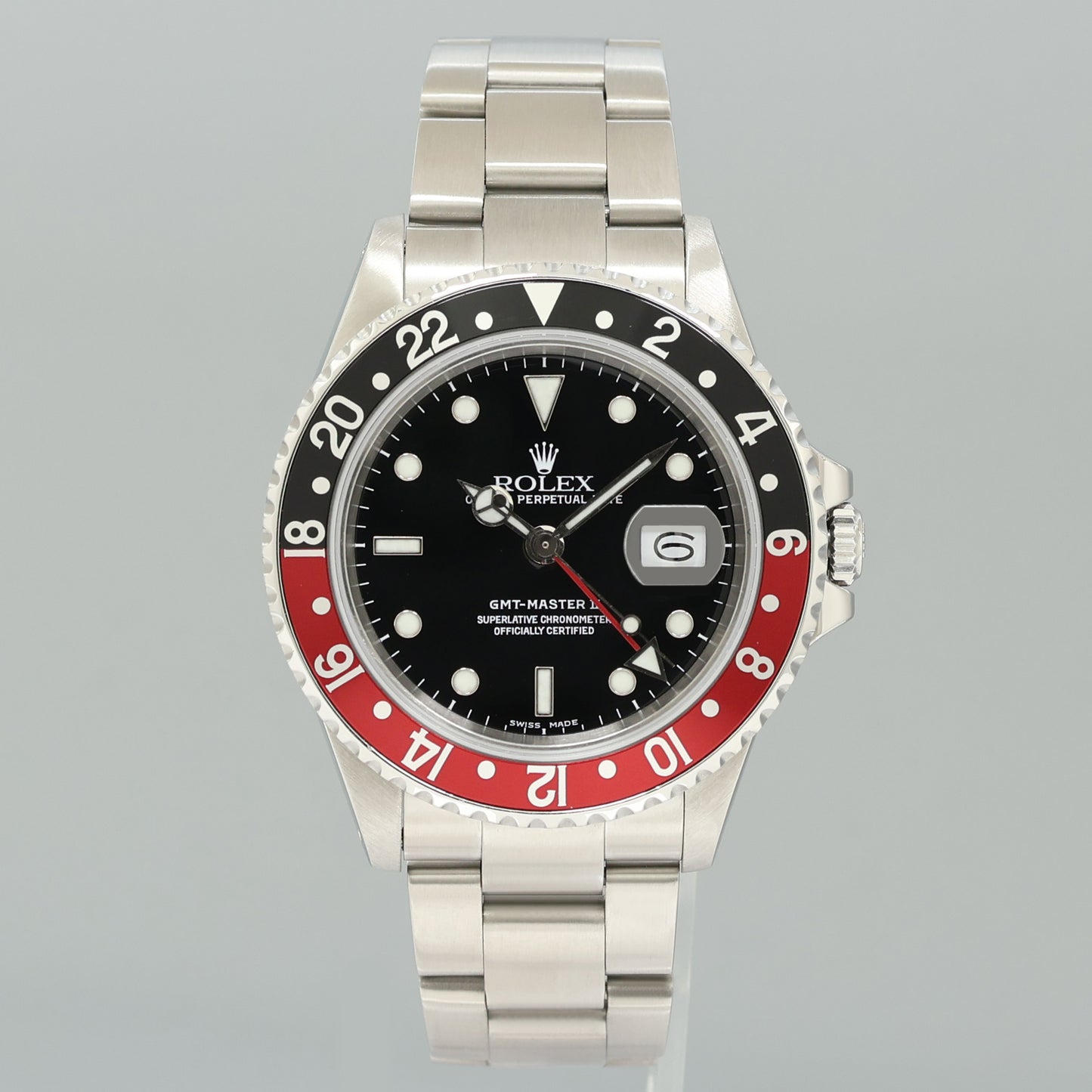 Mint 1988 Rolex GMT-Master II 2 Fat Lady Coke Red Steel 16760 40mm Watch Box