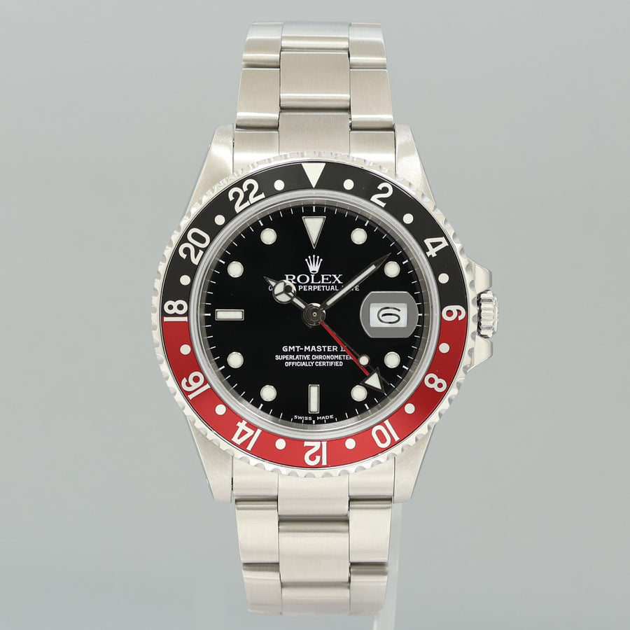Mint 1988 Rolex GMT-Master II 2 Fat Lady Coke Red Steel 16760 40mm Watch Box