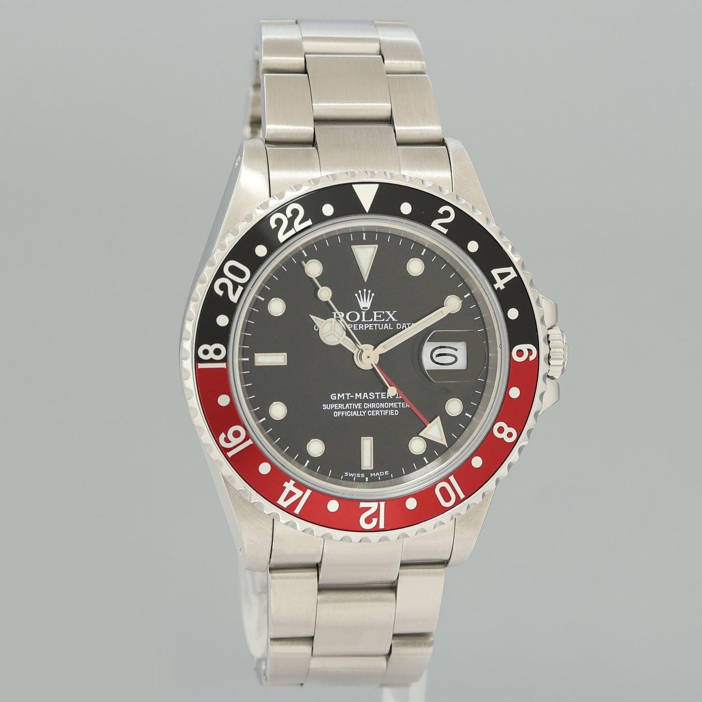 Mint 1988 Rolex GMT-Master II 2 Fat Lady Coke Red Steel 16760 40mm Watch Box
