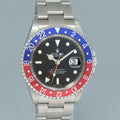 MINT 2002 NO HOLES Rolex GMT-Master II 2 Pepsi 40mm Steel 16710 Black Watch Box