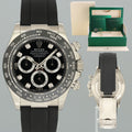 2023 MINT Rolex 116519LN Daytona Oysterflex White Gold Ceramic Black Diamond Watch