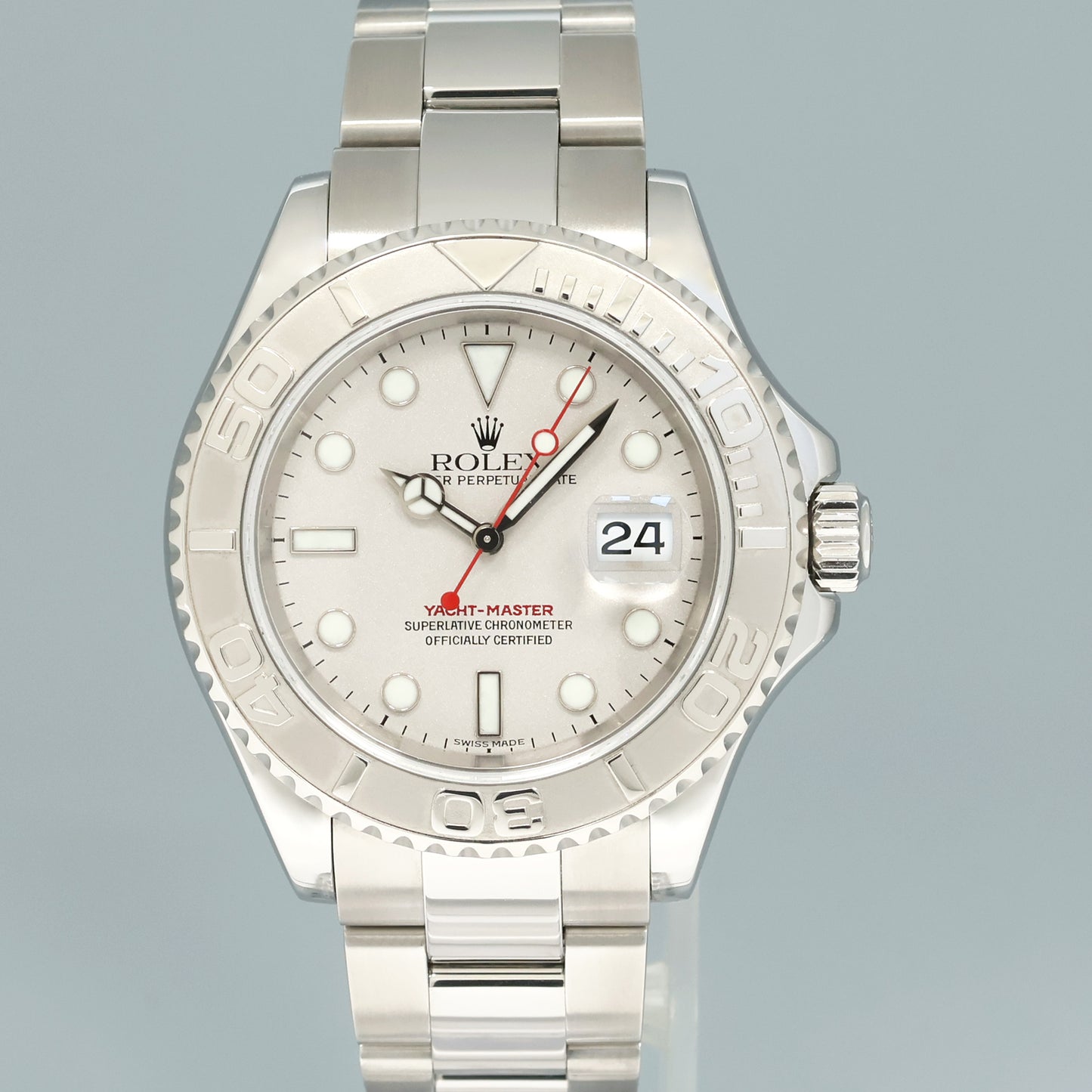 2000 MINT Rolex Yacht-Master 16622 Steel Platinum Bezel Oyster 40mm Watch Box