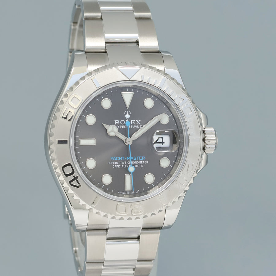 2021 MINT Rolex Yacht-Master 40mm 126622 Stainless Steel Platinum Rhodium Watch Box