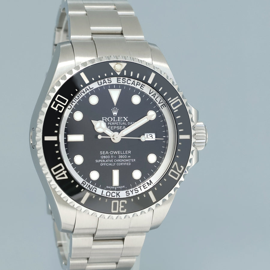 2012 PAPERS Rolex Sea-Dweller DEEPSEA 116660 Steel 44mm Black Ceramic Dive Watch