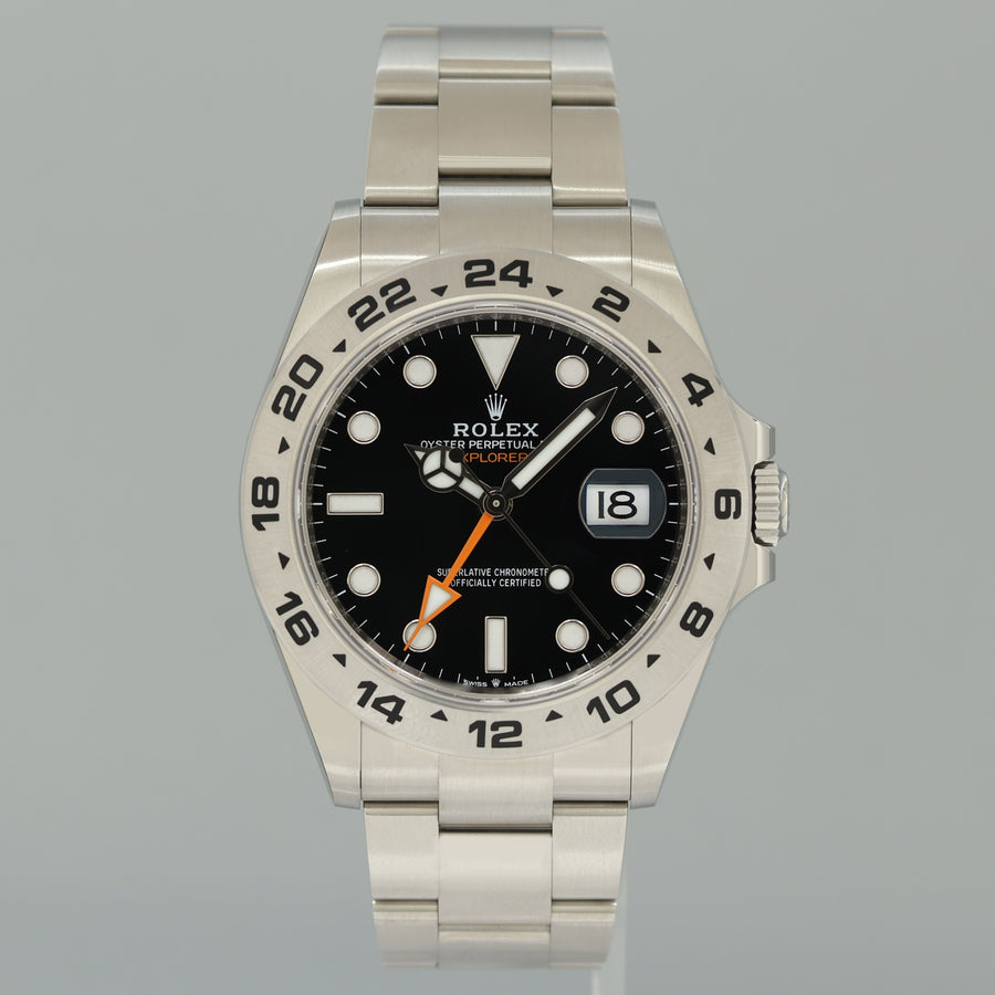 STICKERED NEW PAPERS 226570 Rolex Explorer II 42mm Black Steel 42mm Watch Box