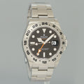 STICKERED NEW PAPERS 226570 Rolex Explorer II 42mm Black Steel 42mm Watch Box