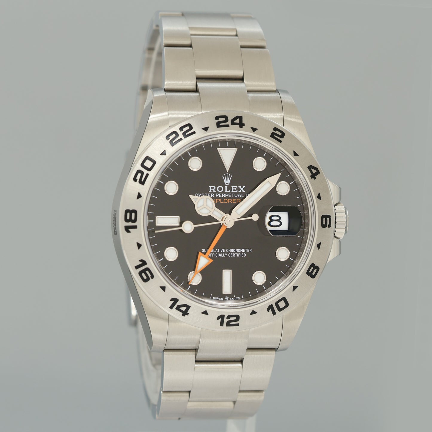 STICKERED NEW PAPERS 226570 Rolex Explorer II 42mm Black Steel 42mm Watch Box