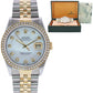 DIAMOND PEARL Rolex DateJust 16233 Two-Tone 18K Yellow Gold MOP Jubilee Watch