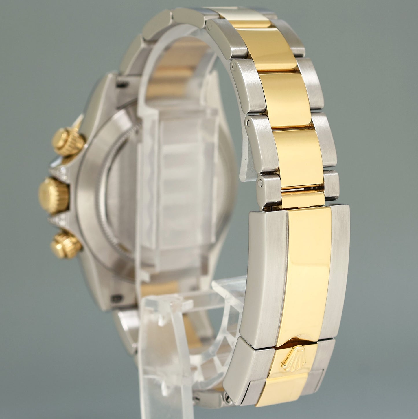 MINT Rolex Daytona 116503 Rainbow Diamond Yellow Gold Steel Sapphire 40mm Watch