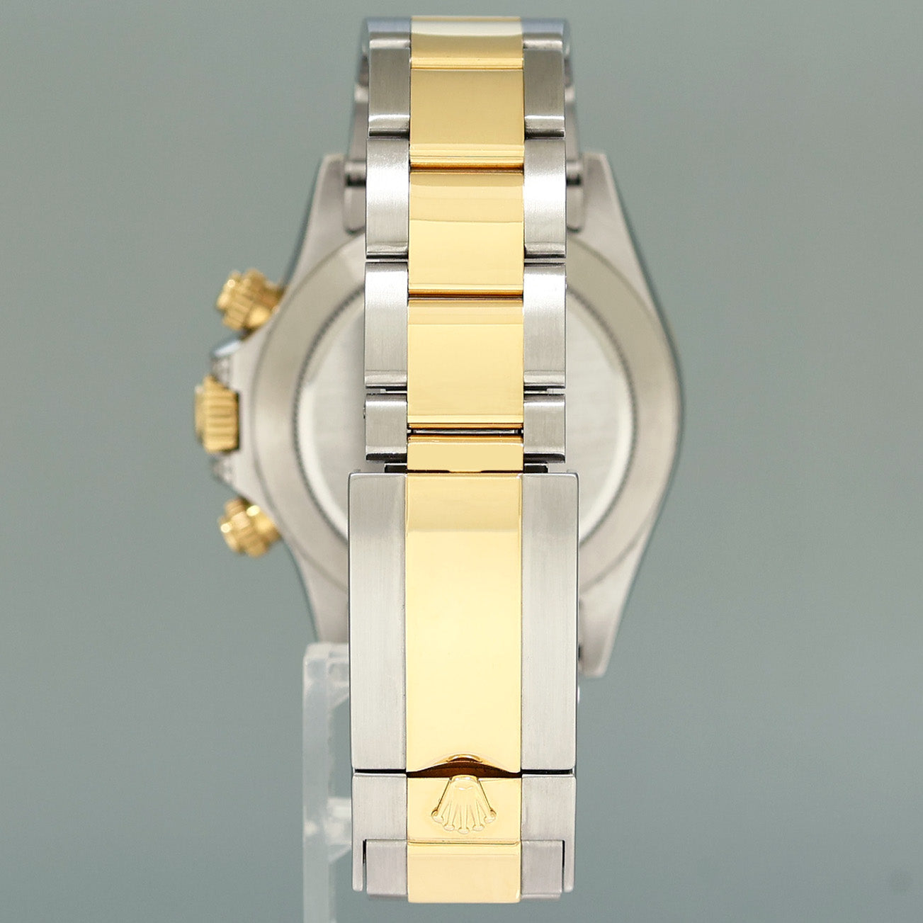 MINT Rolex Daytona 116503 Rainbow Diamond Yellow Gold Steel Sapphire 40mm Watch